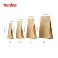 Aluminium foil  biodegradable Black white brown kraft paper bags stand up pouch